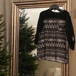Black and white shirt